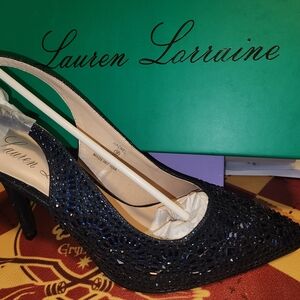 Lauren Lorraine Sparkling Black Heels